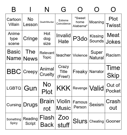 Tomorrow Teachings Bingo Card