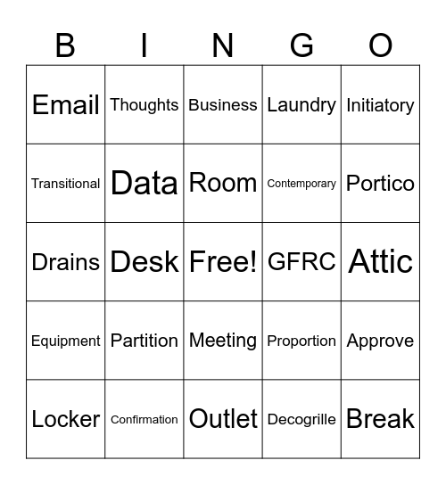 Page Turn BINGO Card