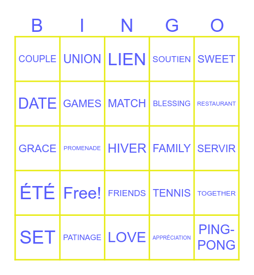 TWO BIRDS PLAYED A MATCH Bingo Card