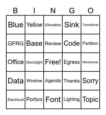 Page Turn BINGO Card
