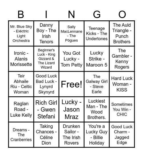 🍀Lucky Bingo🍀 Bingo Card