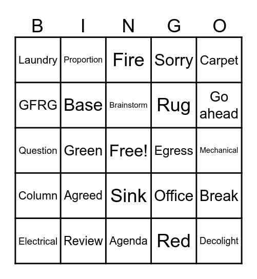 Page Turn BINGO Card