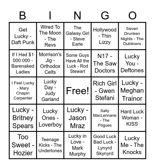 🍀Lucky Bingo🍀 Bingo Card