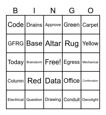 Page Turn BINGO Card