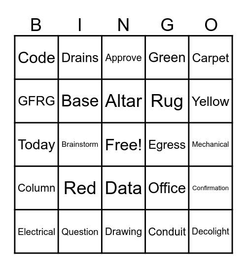 Page Turn BINGO Card