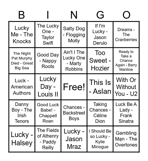 🍀Lucky Bingo🍀 Bingo Card