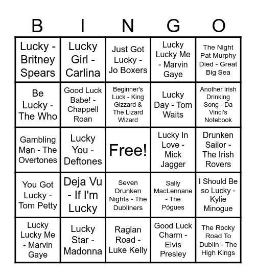 🍀Lucky Bingo🍀 Bingo Card