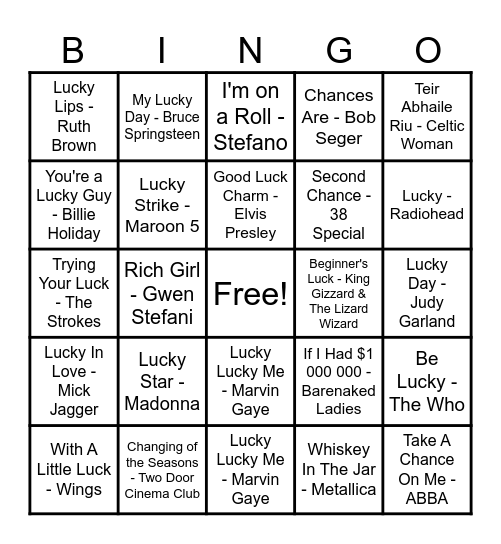 🍀Lucky Bingo🍀 Bingo Card