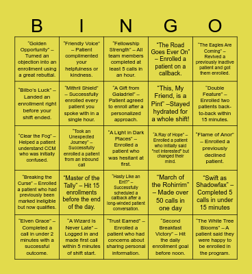 Gifts of the Elves 3 Bingo Card