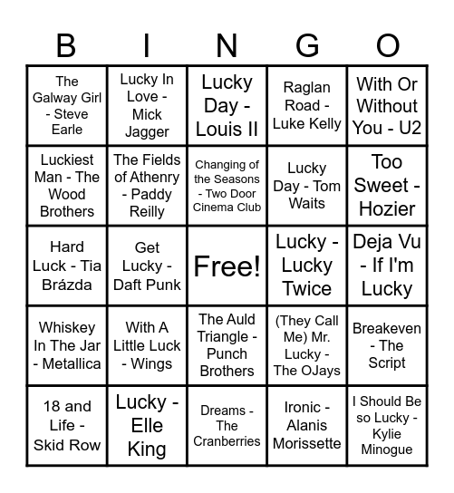 🍀Lucky Bingo🍀 Bingo Card