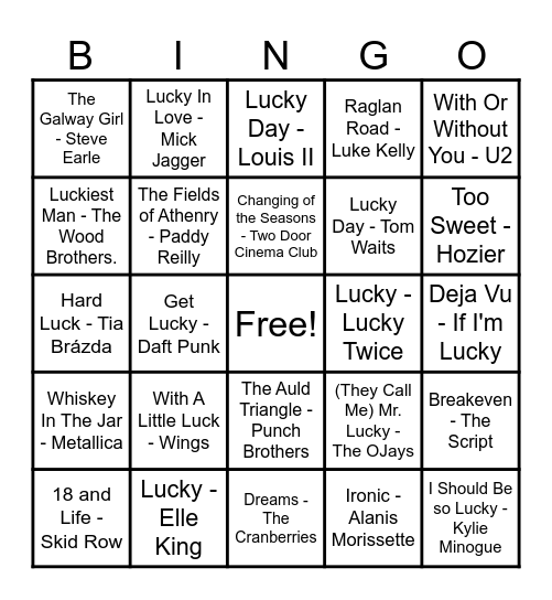 🍀Lucky Bingo🍀 Bingo Card