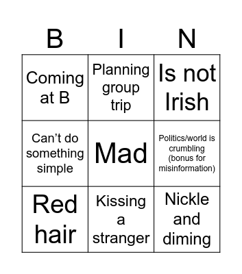 St. Patty’s Day 2025 Bin Bingo Card