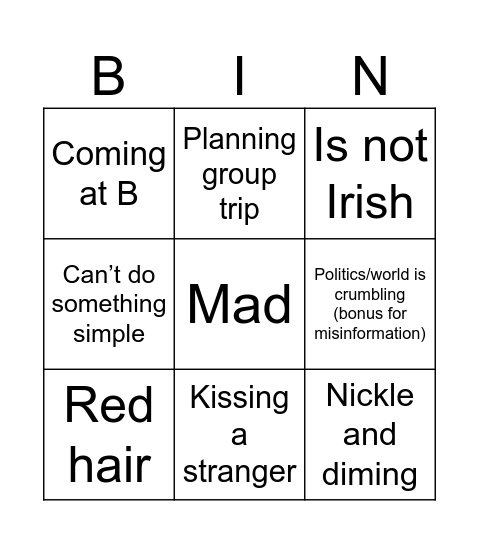 St. Patty’s Day 2025 Bin Bingo Card