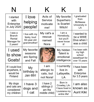 Human Bingo! Bingo Card