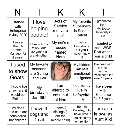 Human Bingo! Bingo Card