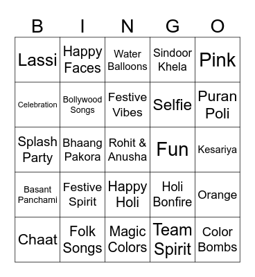 HOLI Bingo Card