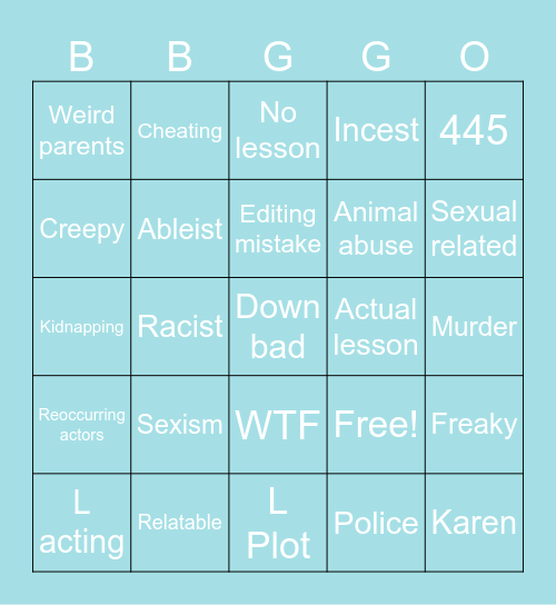 TT bingo Card