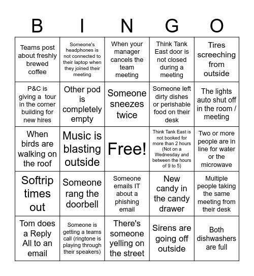 IT Bingo V7 Bingo Card