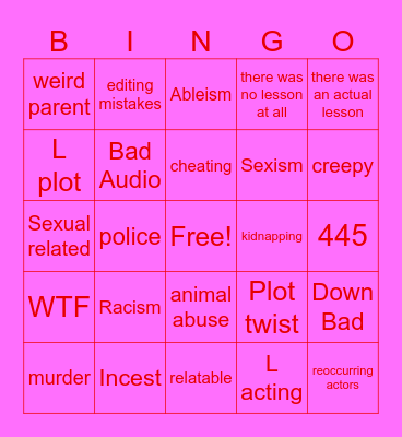 Tomorrow's Teachings Bingo Card