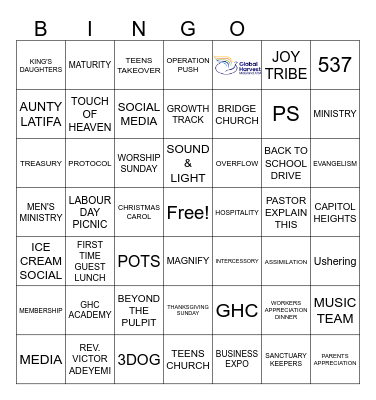 GHCMD WORKERS CONFERENCE Bingo Card