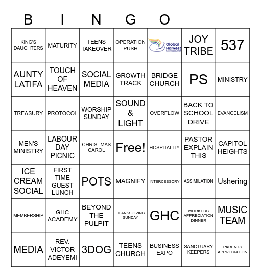 GHCMD WORKERS CONFERENCE Bingo Card