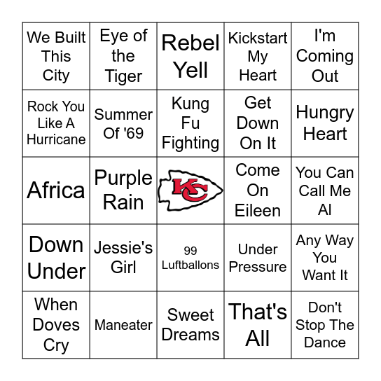 All Time Country Bingo Card