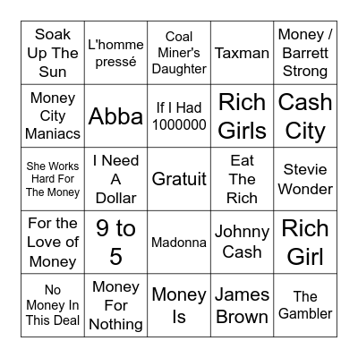 $$$ Bingo Card