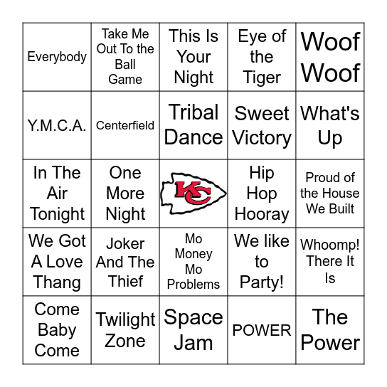 Jock Jams Bingo Card