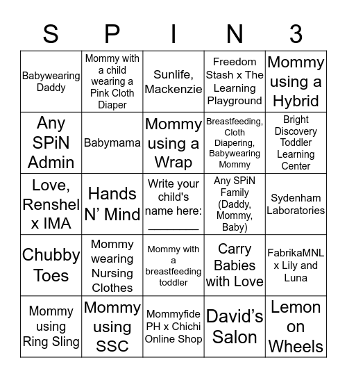 South PiNanays Advocacy BINGO Card