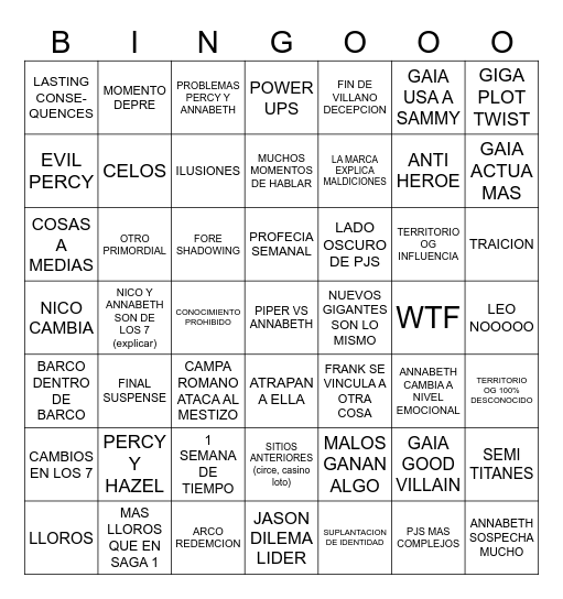 BINGO RENACIDO Bingo Card