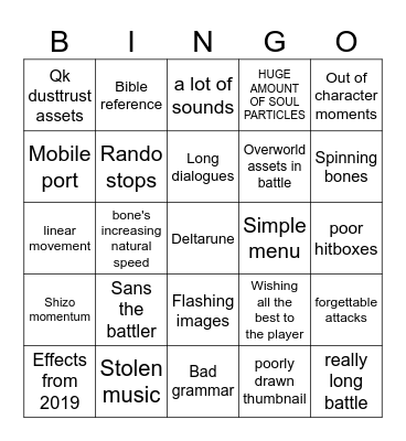 Azzy's game bingo Card