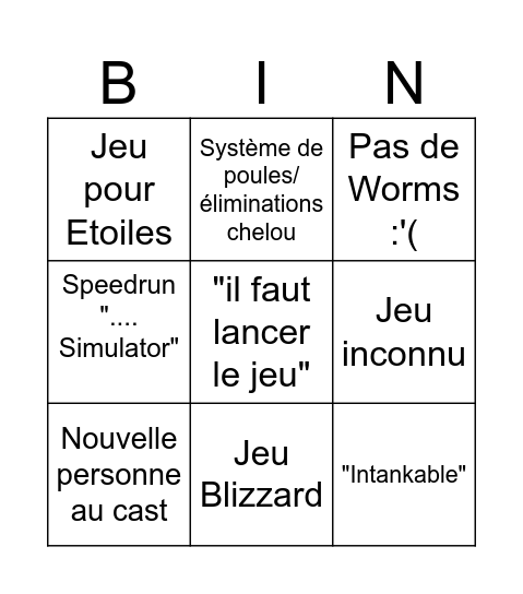 ANNONCE ZLAN 2025 Bingo Card