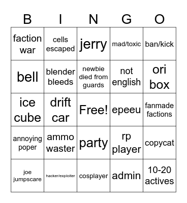 Madness Combat [Demo] Bingo Card