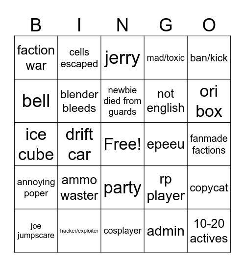Madness Combat [Demo] Bingo Card