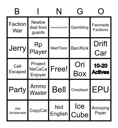 Madness Combat [Demo] Bingo Card