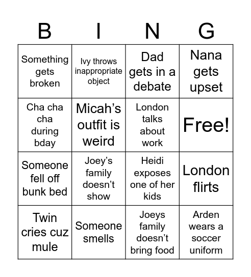 Barndo Bingo Card
