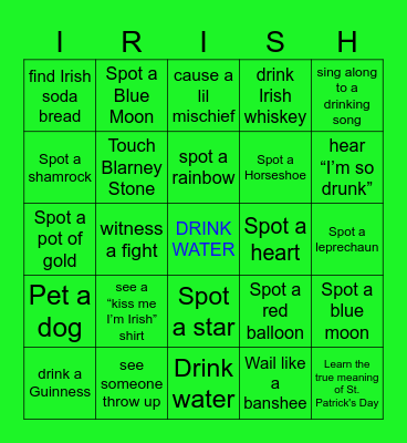 ST. PADDY'S DAY 25 Bingo Card