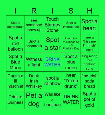 ST. PADDY'S DAY 25 Bingo Card