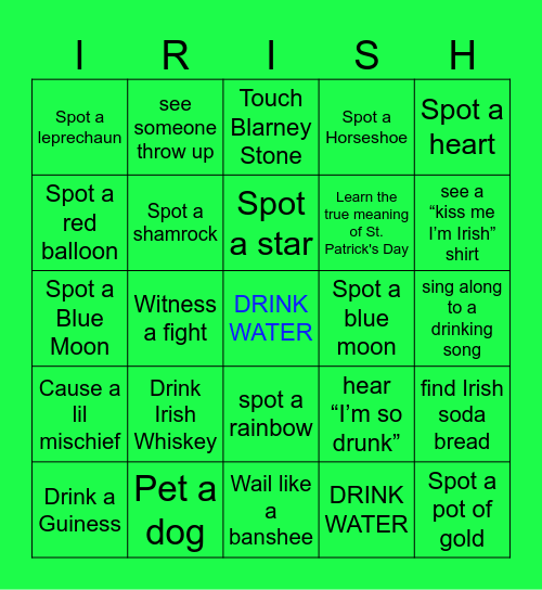 ST. PADDY'S DAY 25 Bingo Card