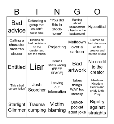 Lily Bingo Card