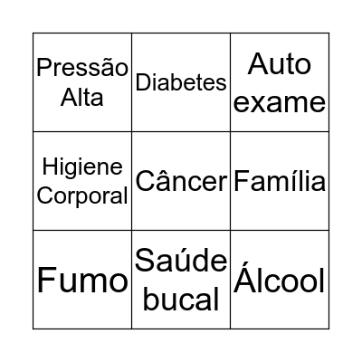 Bingo da melhor idade Bingo Card