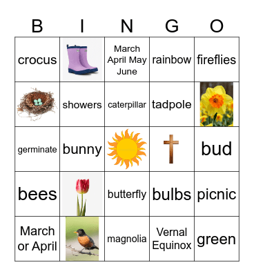 Spring Bingo Card