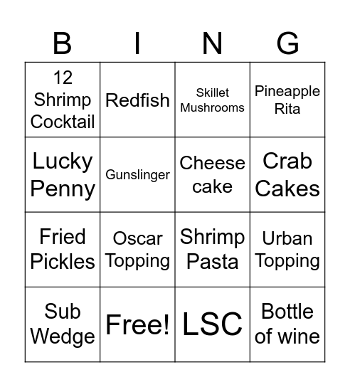 SALTGRASS Bingo Card