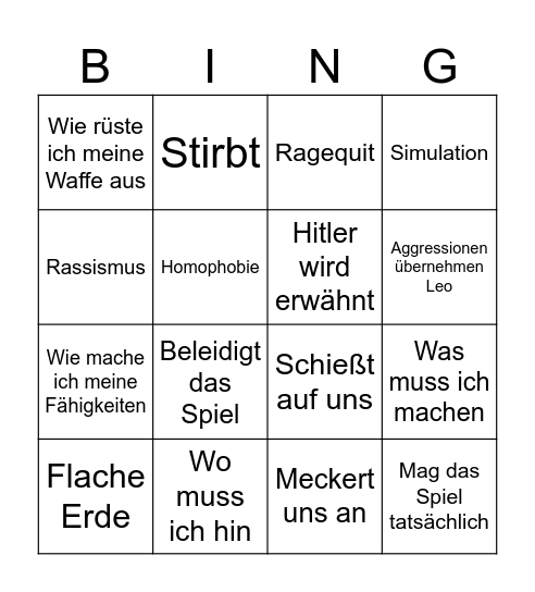 Warframe mit Leo Bingo Card