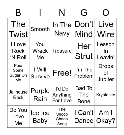 COMPLETELY RANDOM COVER Bingo Card
