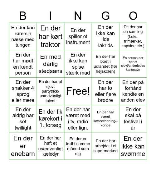 GRAM FORÅR 2. OPTAG Bingo Card