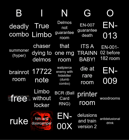 GAMBLER DEADLY LUCK 777 Bingo Card