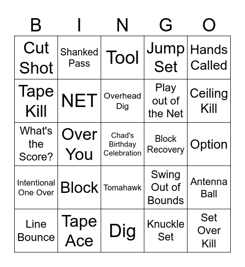 Oasis CRPT Bingo Card