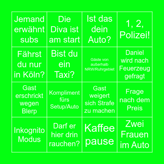 UnbegrenztTV Bingo Card