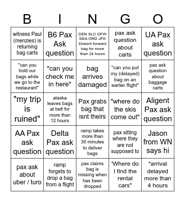 BZN BSO Bingo Card